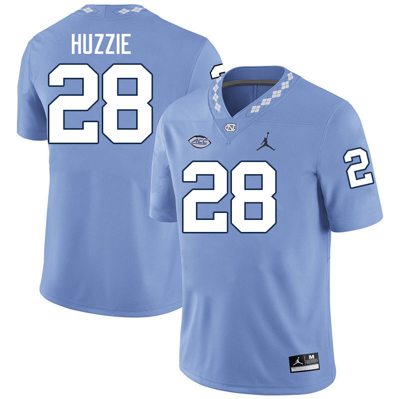 #28 Alijah Huzzie North Carolina Tar Heels Jerseys,Apparels,Uniforms Stitched-Carolina Blue